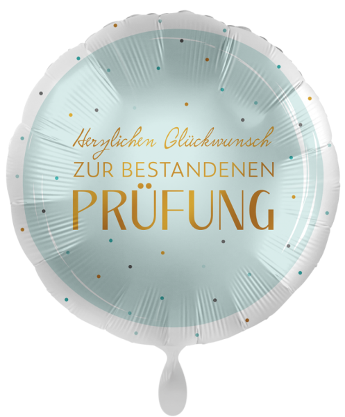 Folienballon - Herzlichen Glückwunsch zur bestandenen Prüfung! - ø 43cm